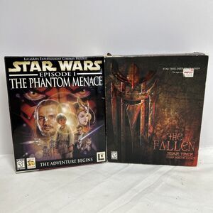 🔥LOT‎ OF 2 - STAR WARS PC GAMES - EPISODE 1 & THE FALLEN VGC
